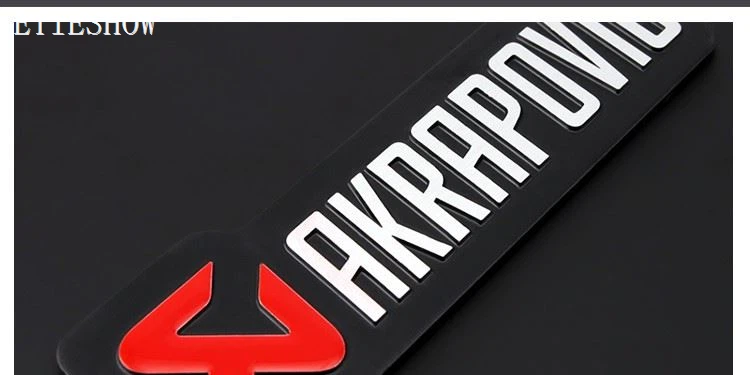 akrapovic aluminum auto emblem badge